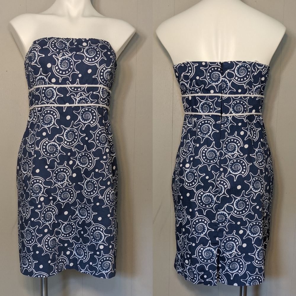 Vineyard Vines Star Shell Carolyn Strapless Dress